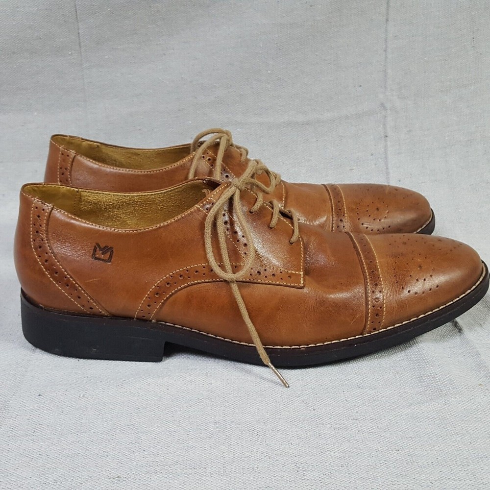 Sandro Moscoloni Oxfords Shoes Mens Sz 13 D Brown Leather Brogue Cap Toe 220147